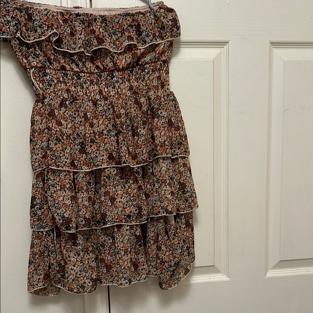 Floral Off-Shoulder Ruffle Dress